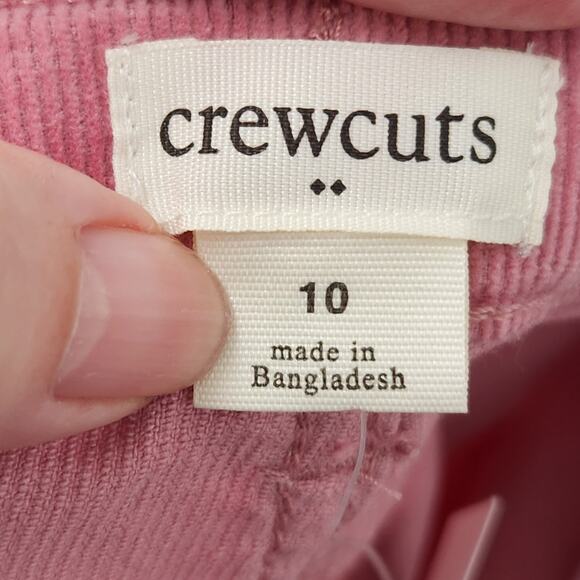 NWT Crewcuts J.Crew Mauve Corduroy Adjustable Waist Straight Leg Pants Girl's 10 - Picture 5 of 9
